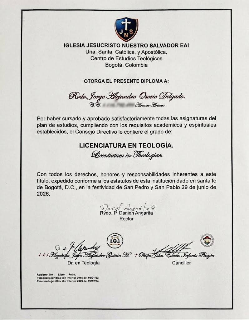 LICENCIATURA EN TEOLOGÍA